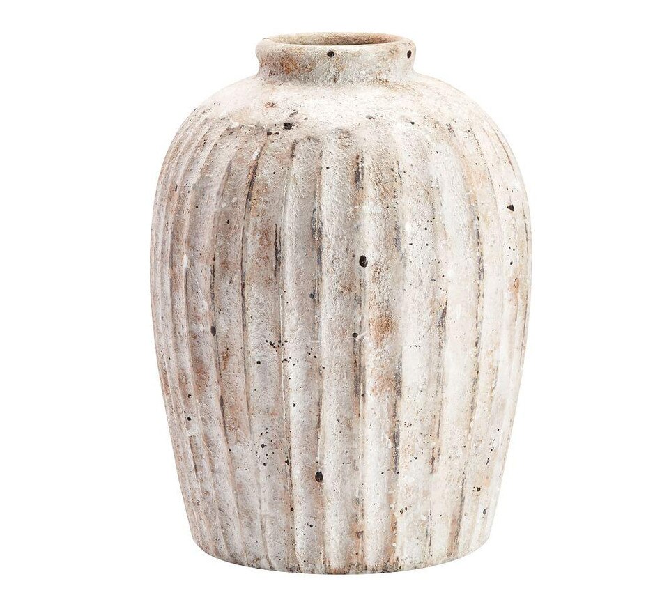 stone white vase